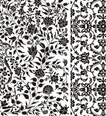 wedding card design, traditional paisley floral pattern , royal India	