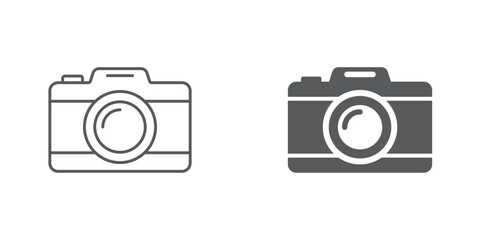 Camera icon in flat style. Photography vector illustration on isolated background. Photo sign business concept.