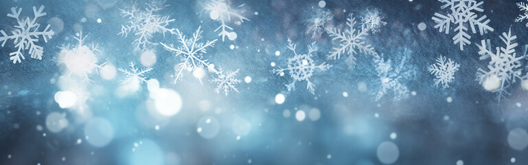 Fototapeta na wymiar Magic Winter Christmas Background Snowflakes