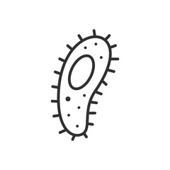 Infusoria, linear icon. Bacterium. Line with editable stroke