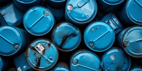 Oil Barrels Close Up - obrazy, fototapety, plakaty