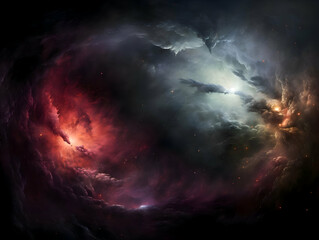 Obraz premium Gallaxy nebula calm astonomy ultra-photorealistic. High-resolution