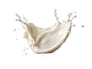 Splash of milk or cream isolated on a white background. High quality