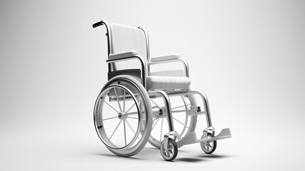 Fototapeta na wymiar White Wheelchair
