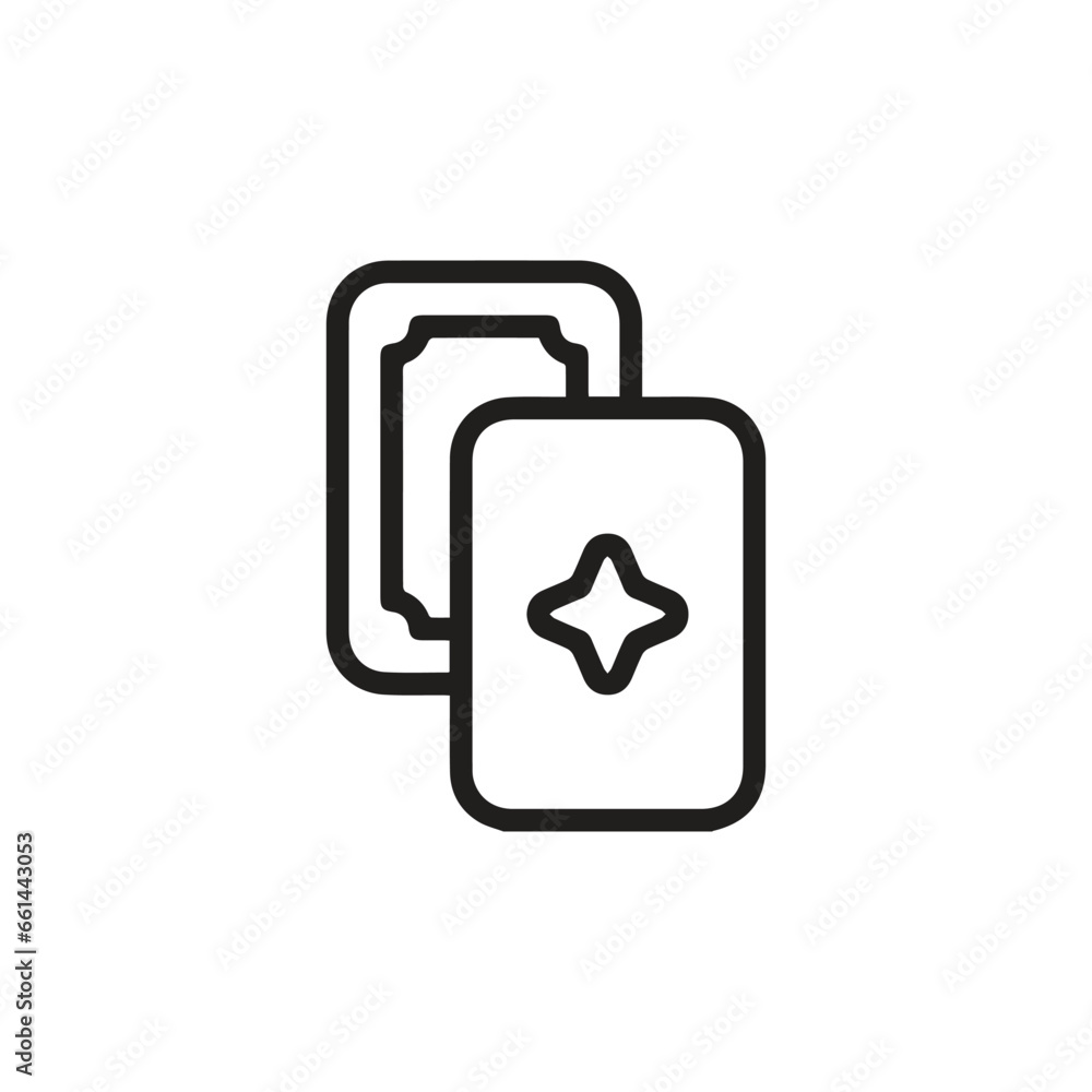 Aufkleber cards icon vector. linear style sign for mobile concept and web design. cards symbol illustration. p