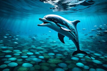 Obraz premium dolphin jumping in the water