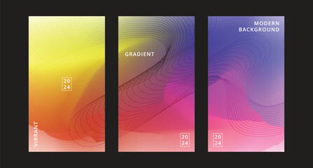 Elegant abstract fluids background vector template with vibrant color transitions. Perfect for modern designs and presentations.
