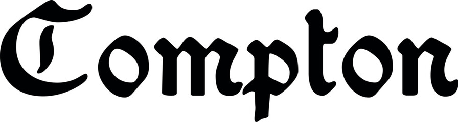 Compton SVG Cut File for Cricut and Silhouette, EPS ,Vector, PNG , JPEG, Zip Folder
