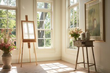 Fototapeta premium Easel in a room