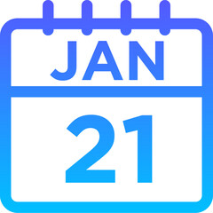 01-January - 21 Line Gradient Icon pictogram symbol visual illustration   