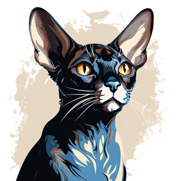 Sphynx Vector Art, Generative Ai