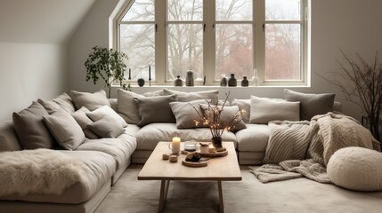 Living-room interior in scandinavian
