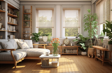 Modern and bright living room