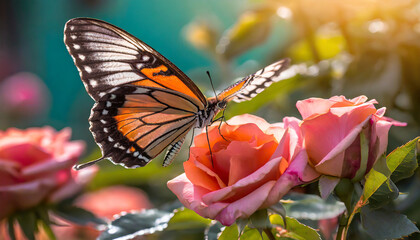 Obraz premium butterfly on flower