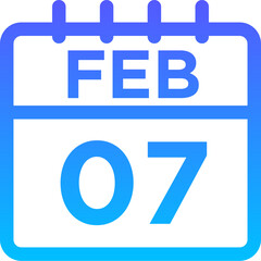 02-February - 07 Line Gradient Icon pictogram symbol visual illustration   