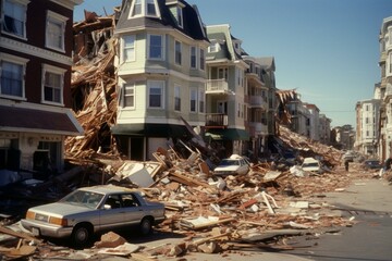 Natural disaster in the United States - earthquake. Generative AI