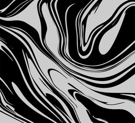  liquid marble shapes in black and white