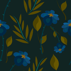 Seamless floral pattern. Flower background vector illustration