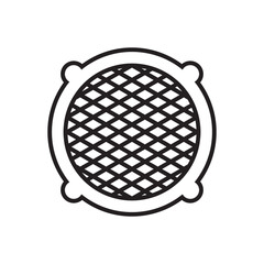 woofer icon design vector isolated