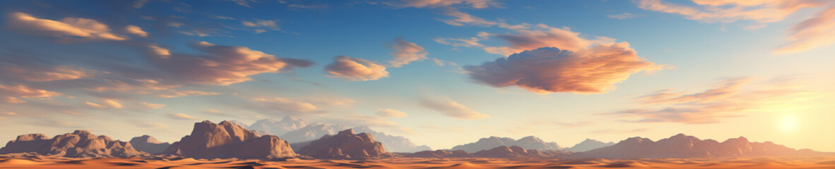 Obraz premium landscape desert, saphire sky, massive horizon, beautiful