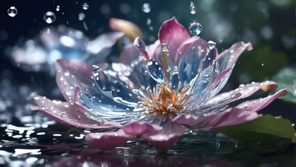 flower in water - Powered by Adobe