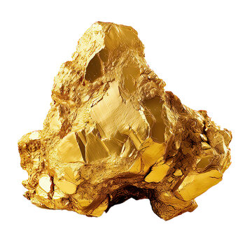 gold nugget isolated