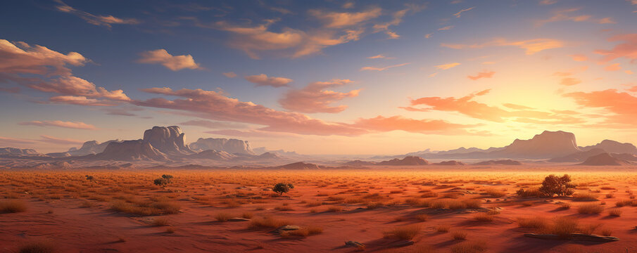  landscape desert, saphire sky, massive horizon, beautiful