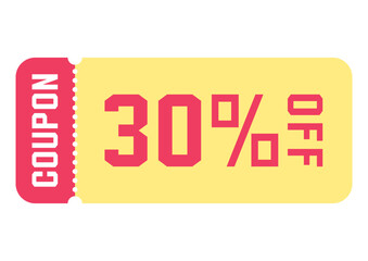 割引クーポンのイラスト