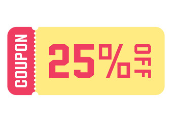 割引クーポンのイラスト