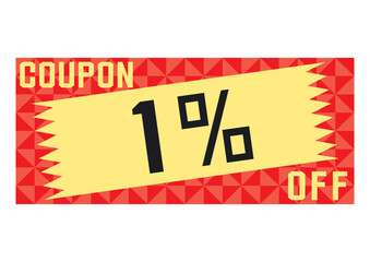 割引クーポンのイラスト