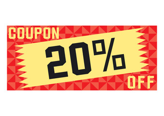 割引クーポンのイラスト