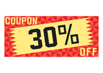 割引クーポンのイラスト