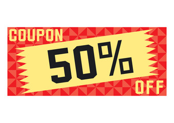 割引クーポンのイラスト