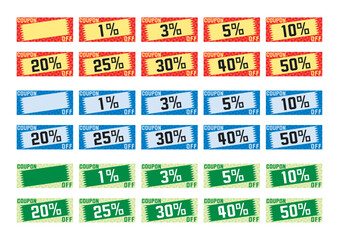 割引クーポンのイラスト