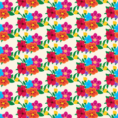 Colorful floral Seamless pattern. for fabric, print, textile and wallpaper