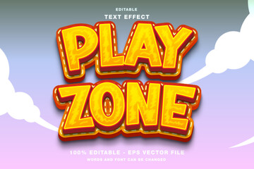 Naklejka na ściany i meble Play Zone Cartoon Editable Text Effect