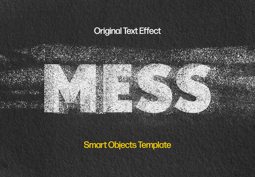 Distortion Mess Text Effect Mockup