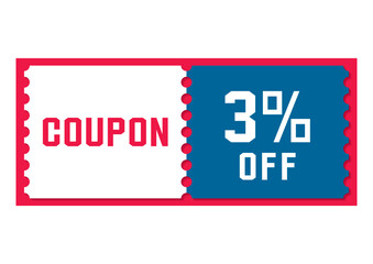 割引クーポンのイラスト