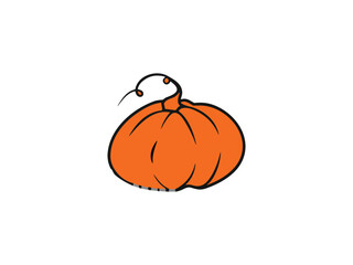 pumpkin flat icon vector , halooween pumpkin	
