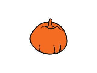 pumpkin flat icon vector , halooween pumpkin	
