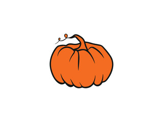 pumpkin flat icon vector , halooween pumpkin	
