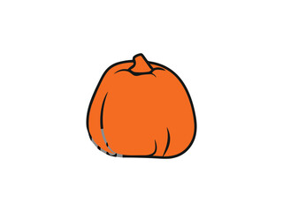 pumpkin flat icon vector , halooween pumpkin	
