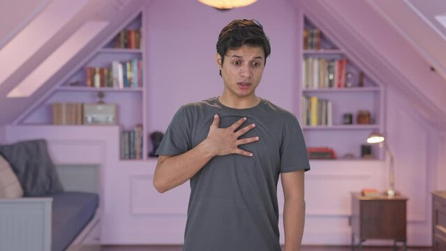 Indian man having acidity problem