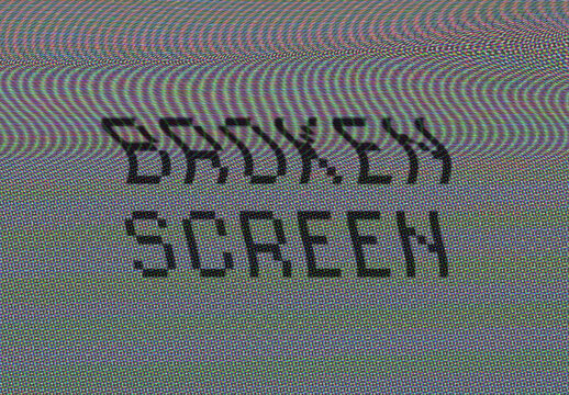 Old TV Text And Logo Effect Mockup