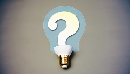 Light bulb and question