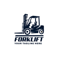 forklift logo vector. forklift icon. isolated logo design template element, suitable for your design need, logo, illustration, animation, etc.