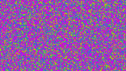 Purple static noise on the TV screen. Seamless pattern of broadcast error background. Abstract vector illustration