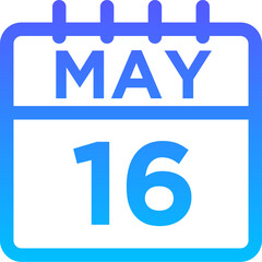 05-May - 16 Line Gradient Icon pictogram symbol visual illustration   