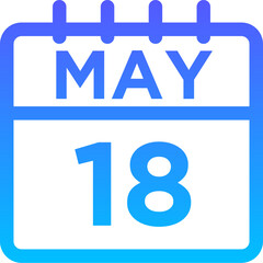 05-May - 18 Line Gradient Icon pictogram symbol visual illustration   