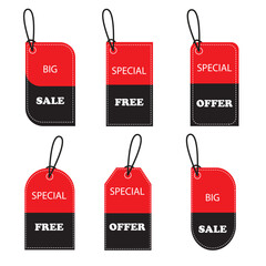 discount label with various shape - Vector